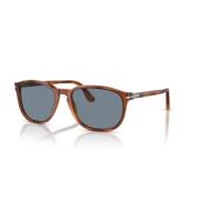 Retro Zonnebril Zwarte Frame Persol , Brown , Unisex