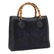 Pre-owned Suede handbags Gucci Vintage , Blue , Dames