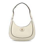 Robinson Leren Schoudertas Tory Burch , Beige , Dames