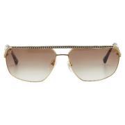 Pre-owned Metal sunglasses Louis Vuitton Vintage , Brown , Heren