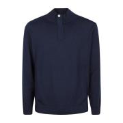 Merino Rits Hals Trui Daniele Fiesoli , Blue , Heren