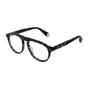 Blauwe Ronde Optische Monturen van Celluloseacetaat Philipp Plein , Bl...