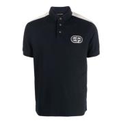 Katoenen Polo Shirt Korte Mouw Blauw Emporio Armani , Blue , Heren