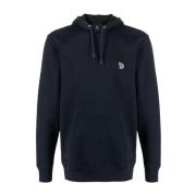 Blauwe Hoodie met Logopatch Paul Smith , Blue , Heren