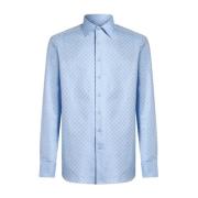 Hemelsblauw Shirt met Amoeba Patroon Etro , Blue , Heren