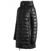 Lange Leren Donsjas Demi Zwart Parajumpers , Black , Dames