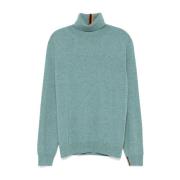 Kasjmier Gebreide Rolhals Sweater Paul Smith , Blue , Heren