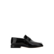 Zwarte leren Tabi loafers Maison Margiela , Black , Dames