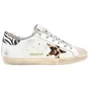 Zebra Leopard Superstar Sneakers Golden Goose , White , Dames