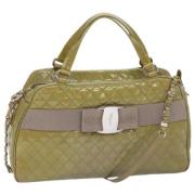 Pre-owned Canvas handbags Salvatore Ferragamo Pre-owned , Brown , Dame...