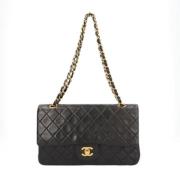 Pre-owned Leather chanel-bags Chanel Vintage , Black , Dames