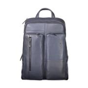 Blauwe Leren Rugzak Piquadro , Blue , Unisex