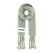 Mohair Blend Sage Green Scarf Jil Sander , Green , Dames