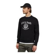 Zwarte Logo Katoenen Sweatshirt Eden Park , Black , Heren