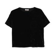 Zwart Tee Shirt Herno , Black , Dames