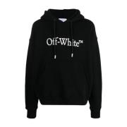 Zwarte Logo Print Hoodie Sweater Off White , Black , Heren