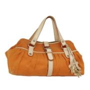 Pre-owned Canvas handbags Celine Vintage , Orange , Dames