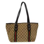 Pre-owned Canvas gucci-bags Gucci Vintage , Beige , Dames