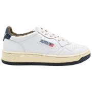 Lage leren sneakers in Space/Militaire stijl Autry , White , Heren