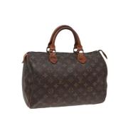 Pre-owned Canvas handbags Louis Vuitton Vintage , Brown , Dames