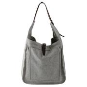 Pre-owned Leather shoulder-bags Hermès Vintage , Gray , Dames