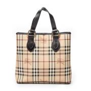 Pre-owned Canvas handbags Burberry Vintage , Beige , Dames