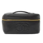 Pre-owned Leather chanel-bags Chanel Vintage , Black , Dames