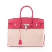 Pre-owned Fabric handbags Hermès Vintage , Pink , Dames