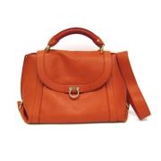 Pre-owned Leather handbags Salvatore Ferragamo Pre-owned , Orange , Da...