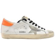 Wit IJs Oranje Fluo Sneakers Golden Goose , White , Heren