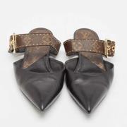 Pre-owned Canvas sandals Louis Vuitton Vintage , Black , Dames