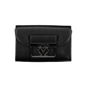 Zwarte Polyethyleen Schoudertas met Ketting Love Moschino , Black , Da...