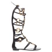 Pre-owned Leather sandals Giuseppe Zanotti Pre-owned , Black , Dames