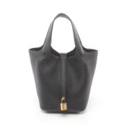 Pre-owned Leather handbags Hermès Vintage , Black , Dames