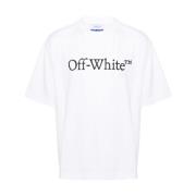 Jersey Texture Logo Print T-shirts en Polos Off White , White , Heren