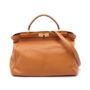 Pre-owned Leather fendi-bags Fendi Vintage , Brown , Dames