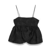 Zwarte Jurk met Gedrapeerd Bustier Rotate Birger Christensen , Black ,...