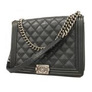 Pre-owned Leather chanel-bags Chanel Vintage , Black , Dames