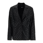 Diamond Sequin Oversize Blazer Rotate Birger Christensen , Black , Dam...