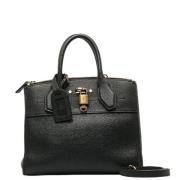 Pre-owned Leather handbags Louis Vuitton Vintage , Black , Dames