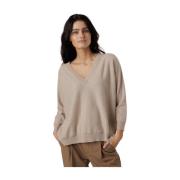 V-hals Kasjmier Trui Sand Lisa Yang , Beige , Dames