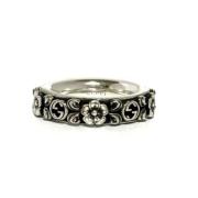 Pre-owned Silver rings Gucci Vintage , Black , Dames