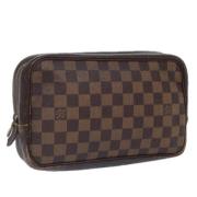 Pre-owned Canvas clutches Louis Vuitton Vintage , Brown , Dames