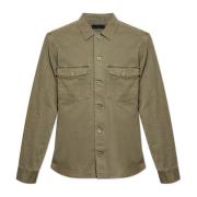 Spotter shirt met vintage effect AllSaints , Green , Heren