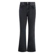 Koperen Klinknagel Straight Leg Jeans Agolde , Black , Dames