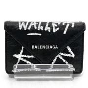 Pre-owned Leather wallets Balenciaga Vintage , Black , Dames