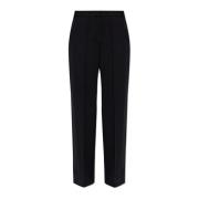 Wollen kreukelbroek Balmain , Black , Dames