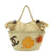 Pre-owned Canvas chanel-bags Chanel Vintage , Beige , Dames