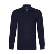 Merino Half Zip Pullover Donkerblauw Cavallaro , Blue , Heren