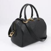 Pre-owned Leather handbags Louis Vuitton Vintage , Black , Dames